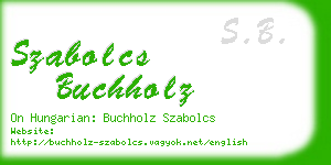 szabolcs buchholz business card
